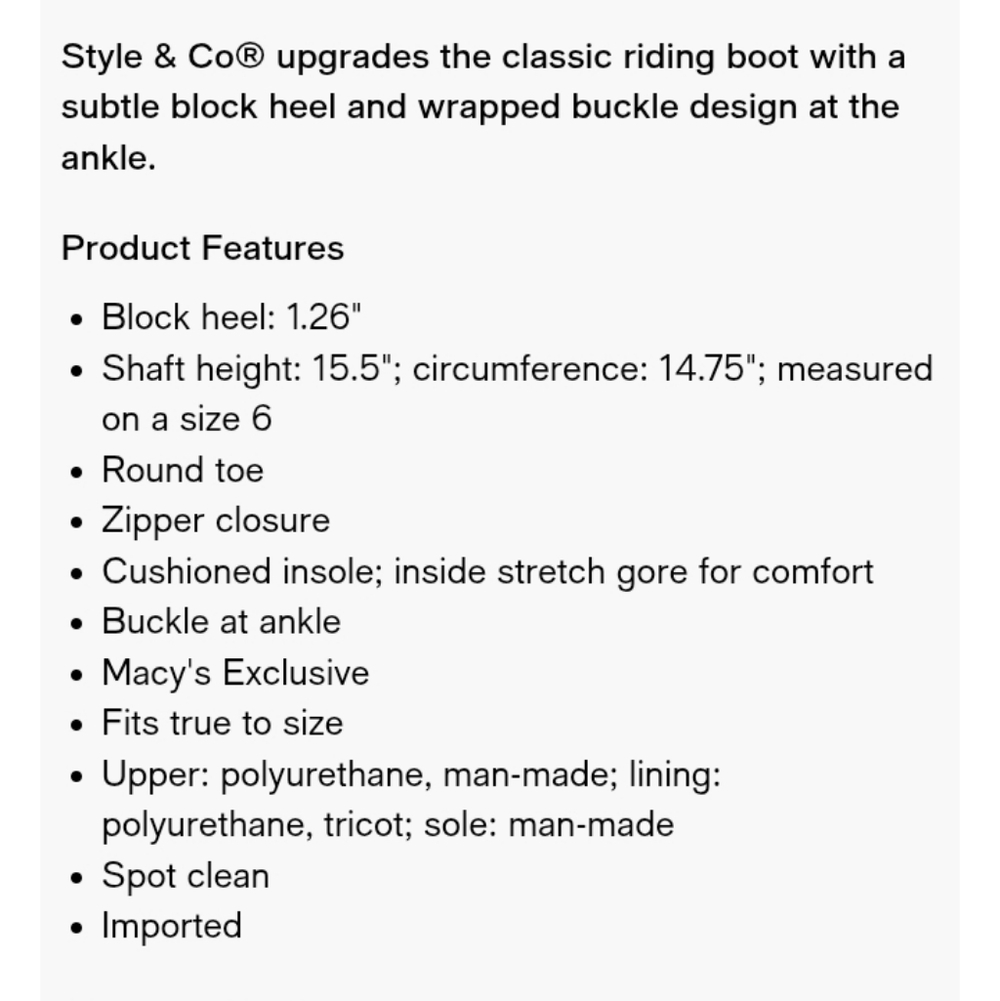 Style & Co. Black Over-the-Knee Boots - Picture 7 of 9